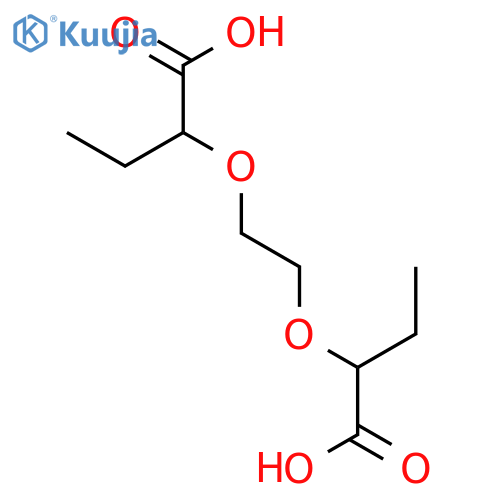 2,2'-[Ethane-1,2-diylbis(oxy)]dibutanoic acid structure