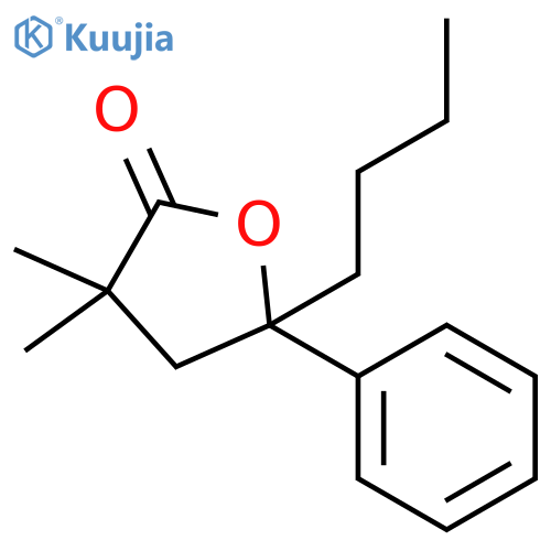 2(3H)-Furanone, 5-butyldihydro-3,3-dimethyl-5-phenyl- structure