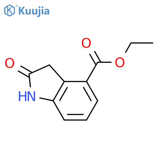 2,3-dihydro-2-oxo-1H-Indole-4-carboxylic acid ethyl ester structure