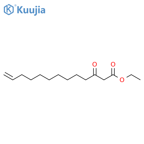 12-Tridecenoic acid, 3-oxo-, ethyl ester structure