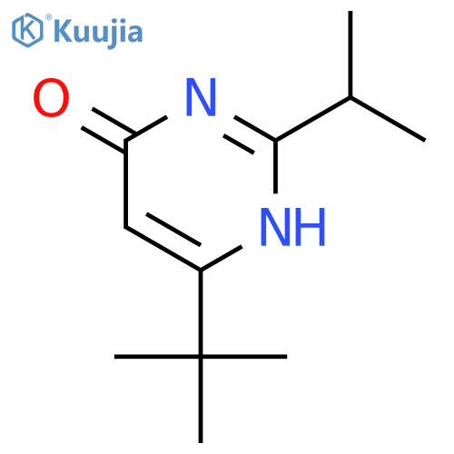 4(1H)-Pyrimidinone, 6-(1,1-dimethylethyl)-2-(1-methylethyl)- structure