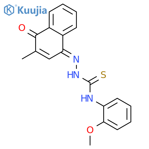 1-(2-methoxyphenyl)-3-[(e)-(3-methyl-4-oxonaphthalen-1-ylidene)amino]thiourea structure