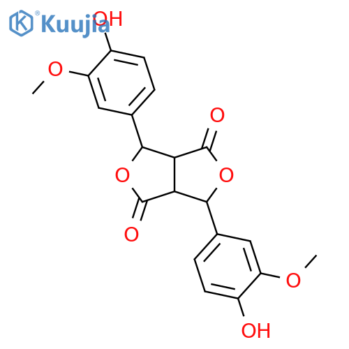 1H,4H-Furo[3,4-c]furan-1,4-dione,tetrahydro-3,6-bis(4-hydroxy-3-methoxyphenyl)- structure