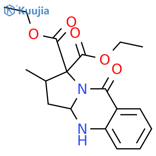 diethyl 2-methyl-9-oxo-3,3a,4,9-tetrahydropyrrolo[2,1-b]quinazoline-1,1(2H)-dicarboxylate structure