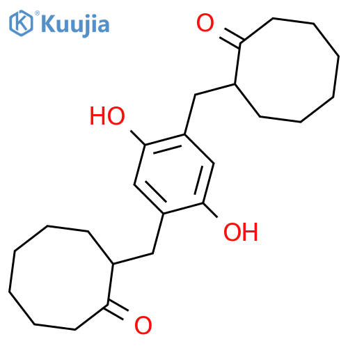 2-[[2,5-dihydroxy-4-[(2-oxocyclooctyl)methyl]phenyl]methyl]cyclooctan-1-one structure