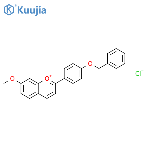 1-BENZOPYRYLIUM, 7-METHOXY-2-[4-(PHENYLMETHOXY)PHENYL]-, CHLORIDE structure