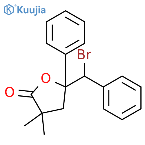 2(3H)-Furanone, 5-(bromophenylmethyl)dihydro-3,3-dimethyl-5-phenyl- structure