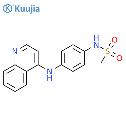 N-[4-(quinolin-4-ylamino)phenyl]methanesulfonamide structure