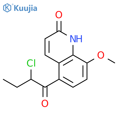 2(1H)-Quinolinone, 5-(2-chloro-1-oxobutyl)-8-methoxy- structure
