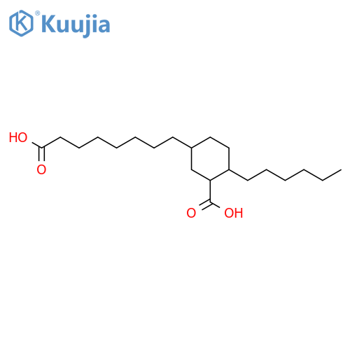 Cyclohexaneoctanoic acid, 3-carboxy-4-hexyl- structure