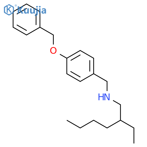 Benzenemethanamine, N-(2-ethylhexyl)-4-(phenylmethoxy)- structure