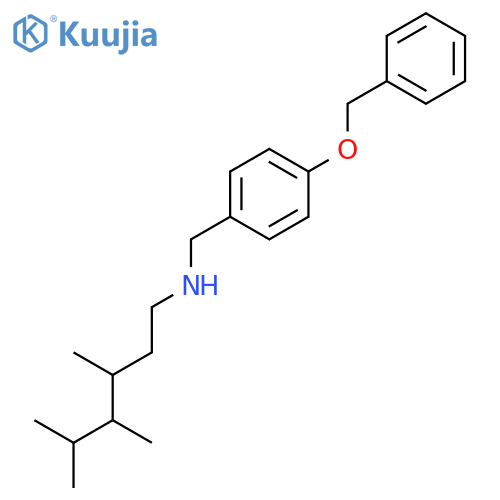 Benzenemethanamine, 4-(phenylmethoxy)-N-(3,4,5-trimethylhexyl)- structure
