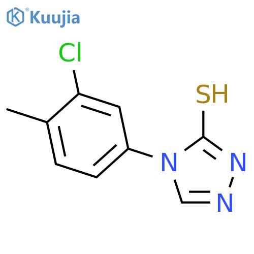 4-(3-chloro-4-methylphenyl)-4H-1,2,4-triazole-3-thiol structure