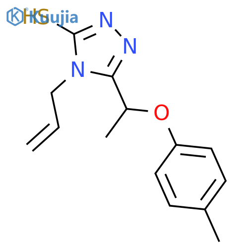 4-Allyl-5-1-(4-methylphenoxy)ethyl-4H-1,2,4-triazole-3-thiol structure
