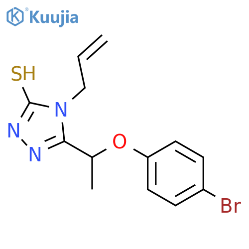 4-Allyl-5-1-(4-bromophenoxy)ethyl-4H-1,2,4-triazole-3-thiol structure