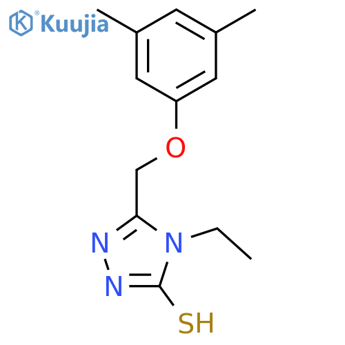 5-(3,5-Dimethylphenoxy)methyl-4-ethyl-4H-1,2,4-triazole-3-thiol structure