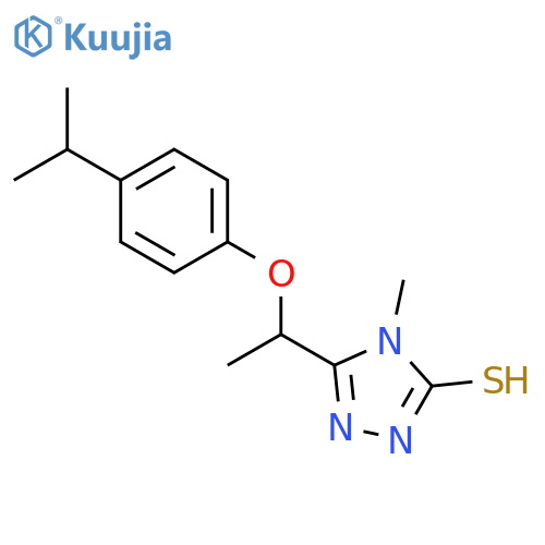 5-1-(4-Isopropylphenoxy)ethyl-4-methyl-4H-1,2,4-triazole-3-thiol structure