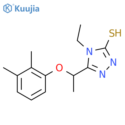 5-1-(2,3-Dimethylphenoxy)ethyl-4-ethyl-4H-1,2,4-triazole-3-thiol structure
