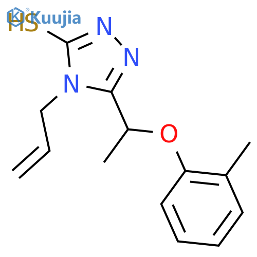 4-Allyl-5-1-(2-methylphenoxy)ethyl-4H-1,2,4-triazole-3-thiol structure