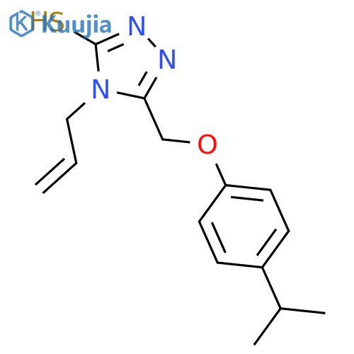 4-Allyl-5-(4-isopropylphenoxy)methyl-4H-1,2,4-triazole-3-thiol structure