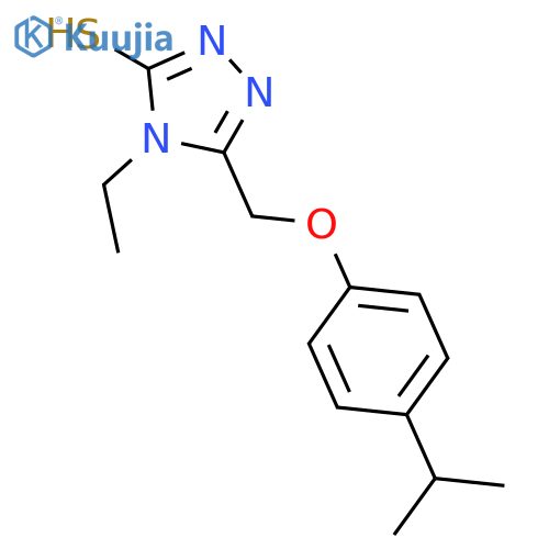 4-Ethyl-5-(4-isopropylphenoxy)methyl-4H-1,2,4-triazole-3-thiol structure