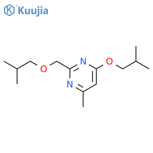 Pyrimidine, 4-methyl-6-(2-methylpropoxy)-2-[(2-methylpropoxy)methyl]- structure