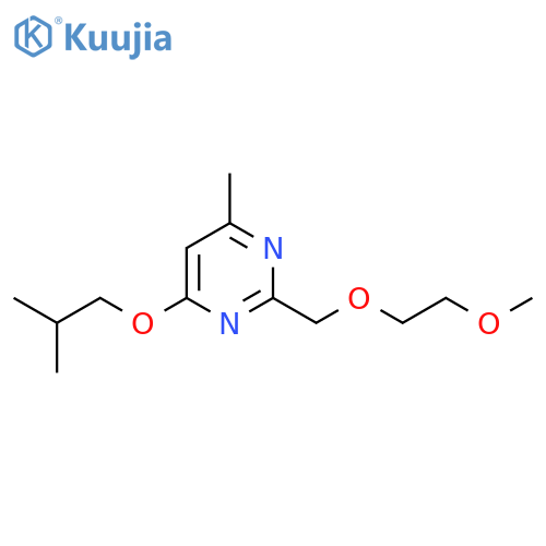 Pyrimidine, 2-[(2-methoxyethoxy)methyl]-4-methyl-6-(2-methylpropoxy)- structure