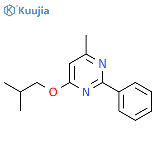 PYRIMIDINE, 4-METHYL-6-(2-METHYLPROPOXY)-2-PHENYL- structure