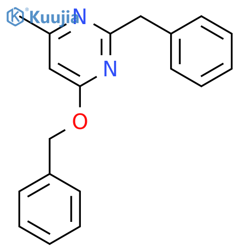PYRIMIDINE, 4-METHYL-6-(PHENYLMETHOXY)-2-(PHENYLMETHYL)- structure