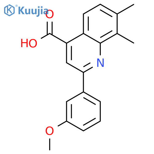2-(3-Methoxyphenyl)-7,8-dimethylquinoline-4-carboxylic Acid structure