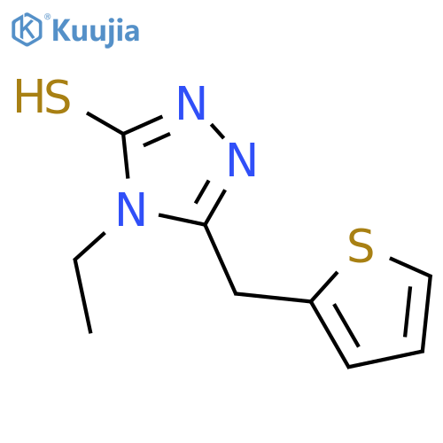 4-ethyl-5-(thien-2-ylmethyl)-4H-1,2,4-triazole-3-thiol structure