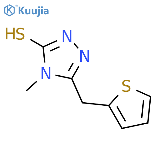 4-methyl-5-(thien-2-ylmethyl)-4H-1,2,4-triazole-3-thiol structure