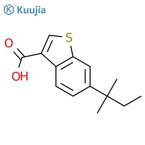 6-(1,1-Dimethylpropyl)-1-benzothiophene-3-carboxylic Acid structure