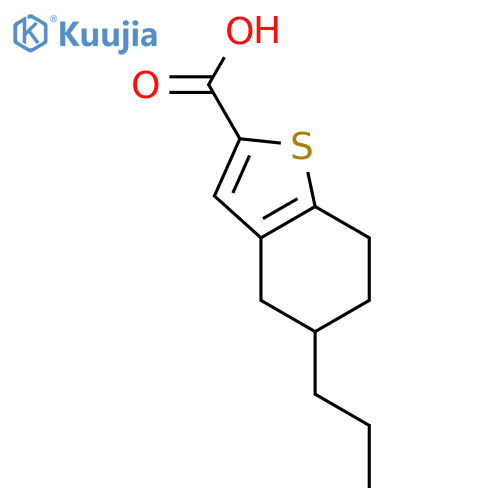 5-propyl-4,5,6,7-tetrahydro-1-benzothiophene-2-carboxylic Acid structure