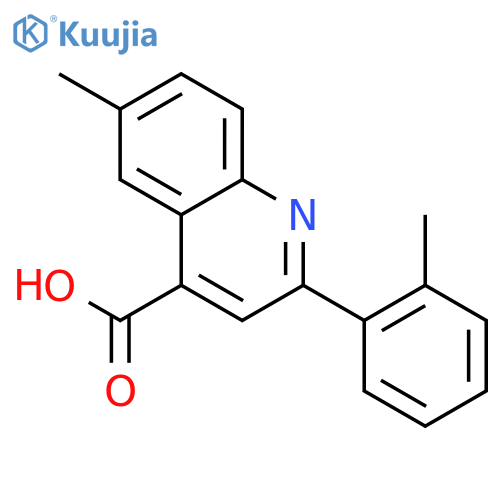 6-Methyl-2-(2-methylphenyl)quinoline-4-carboxylic Acid structure