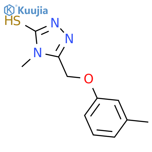 4-Methyl-5-(3-methylphenoxy)methyl-4H-1,2,4-triazole-3-thiol structure