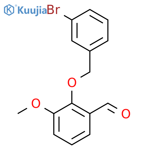2-(3-Bromobenzyl)oxy-3-methoxybenzaldehyde structure