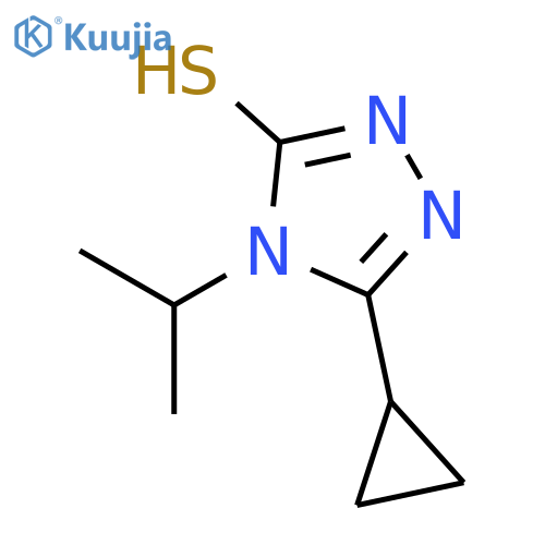 5-Cyclopropyl-4-isopropyl-4H-1,2,4-triazole-3-thiol structure