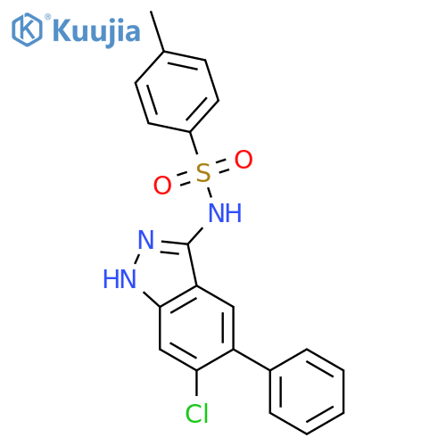 Benzenesulfonamide, N-(6-chloro-5-phenyl-1H-indazol-3-yl)-4-methyl- structure