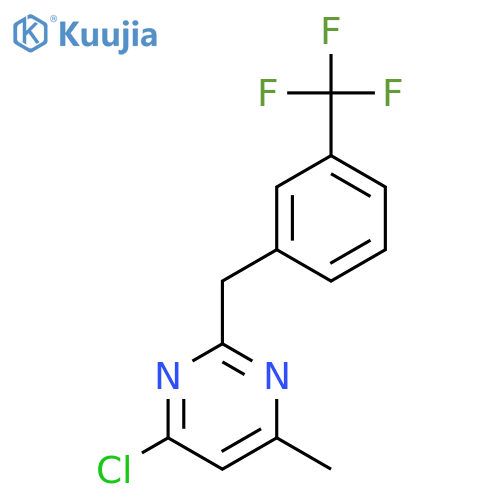 PYRIMIDINE, 4-CHLORO-6-METHYL-2-[[3-(TRIFLUOROMETHYL)PHENYL]METHYL]- structure