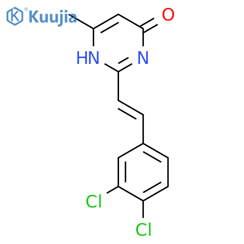 4(1H)-PYRIMIDINONE, 2-[2-(3,4-DICHLOROPHENYL)ETHENYL]-6-METHYL- structure