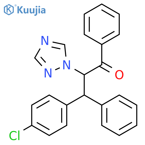 1-PROPANONE, 3-(4-CHLOROPHENYL)-1,3-DIPHENYL-2-(1H-1,2,4-TRIAZOL-1-YL)- structure