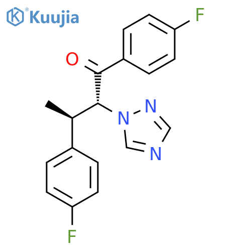 1-BUTANONE, 1,3-BIS(4-FLUOROPHENYL)-2-(1H-1,2,4-TRIAZOL-1-YL)-, (R*,R*)- structure