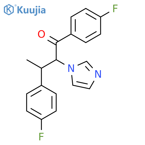 1-BUTANONE, 1,3-BIS(4-FLUOROPHENYL)-2-(1H-IMIDAZOL-1-YL)- structure