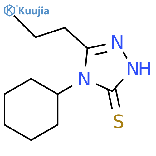 4-cyclohexyl-3-propyl-1H-1,2,4-triazole-5-thione structure