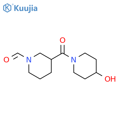3-(4-HYDROXYPIPERIDINE-1-CARBONYL)PIPERIDINE-1-CARBALDEHYDE structure