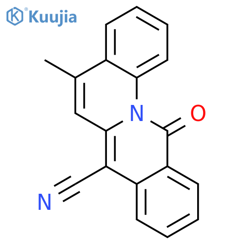 5-methyl-12-oxoisoquinolino[2,3-a]quinoline-7-carbonitrile structure