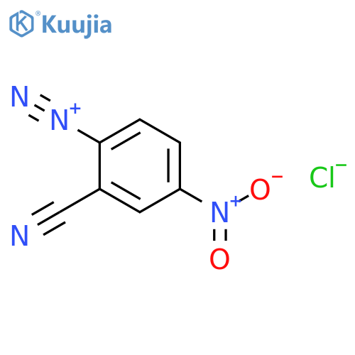 BENZENEDIAZONIUM, 2-CYANO-4-NITRO-, CHLORIDE structure