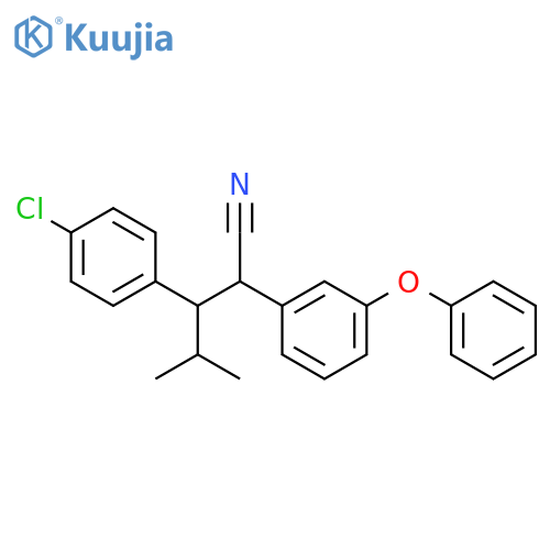 4-Chloro-beta-(1-methylethyl)-alpha-(3-phenoxyphenyl)benzenepropanenit rile structure