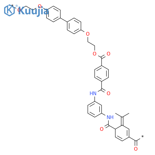 Poly[oxy-1,2-ethanediyloxy-1,4-phenylene(1-methylethylidene)-1,4-phenyleneoxy-1,2-ethanediyloxycarbonyl-1,4-phenylenecarbonylimino-1,3-phenyleneiminocarbonyl-1,4-phenylenecarbonyl] structure